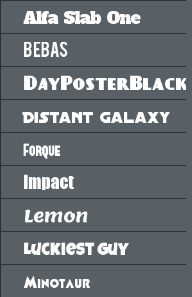 Screenshot of Weebly's bold block fonts